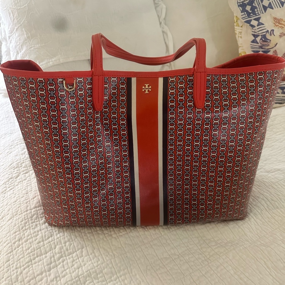Tory Burch Tote Bag GEMINI LINK Orange.